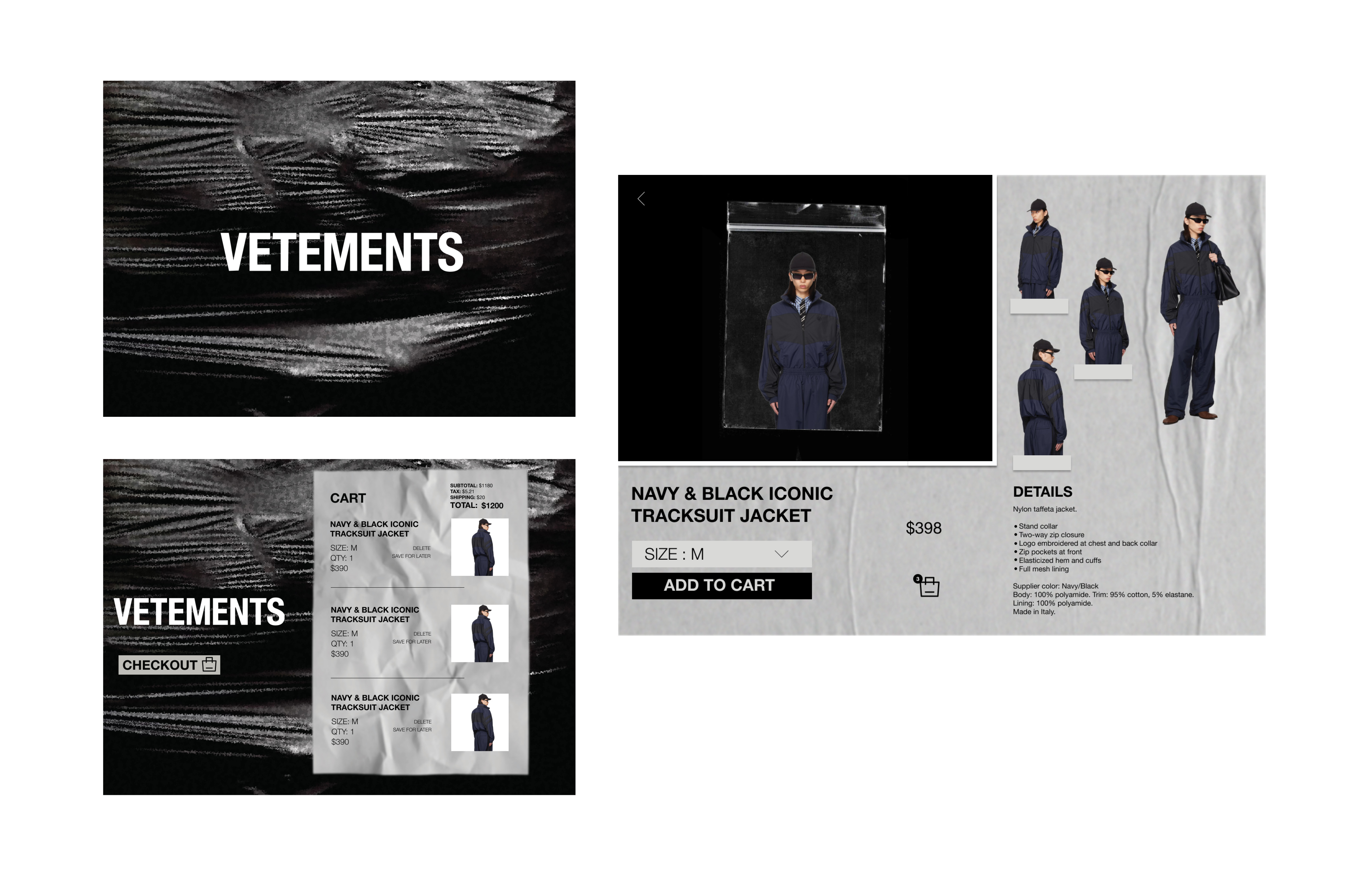 Vetements Web Design — page 1